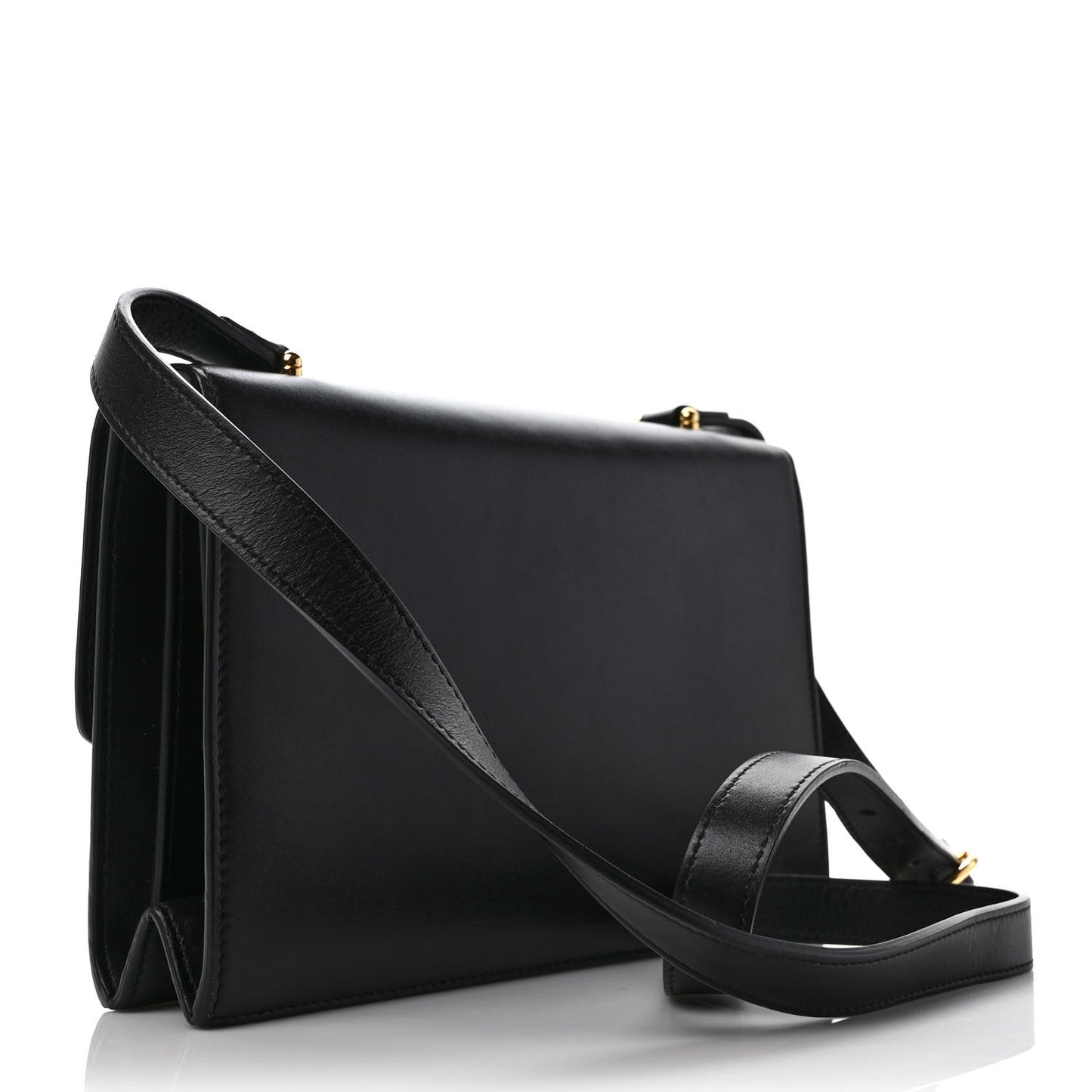 Smooth Calfskin Small Zumi Shoulder Bag Black