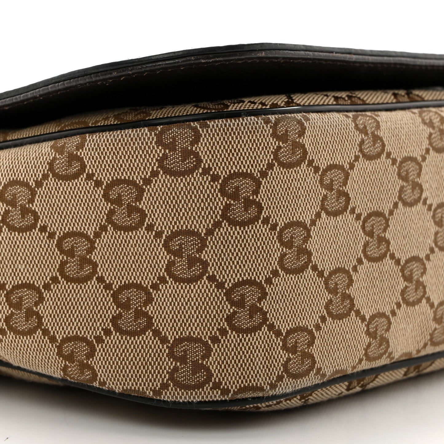 Monogram Flap Messenger Bag Beige Dark Brown