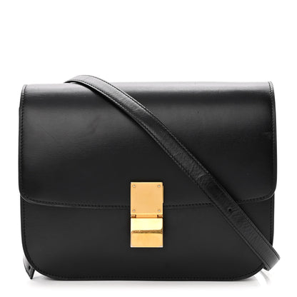 Celine Box Calfskin Medium Classic Box Flap Black 2 of 23