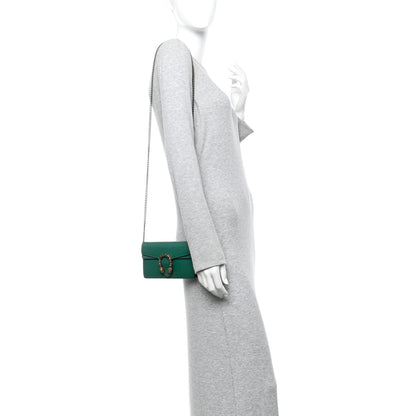Gucci Dollar Calfskin Crystal Super Mini Dionysus Shoulder Bag Emerald 2 of 9
