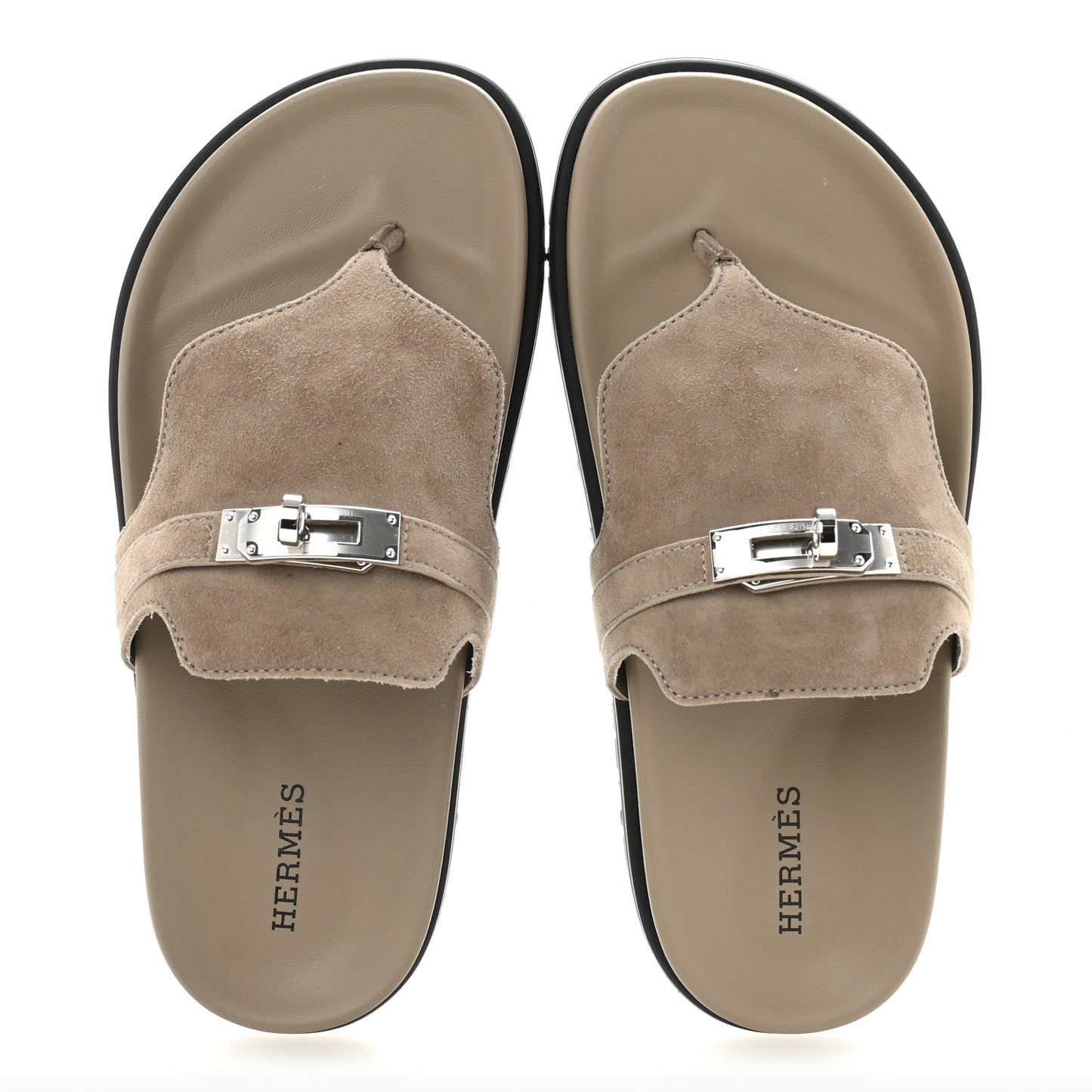 Suede Goatskin Womens Empire Sandals 35 Beige Sable