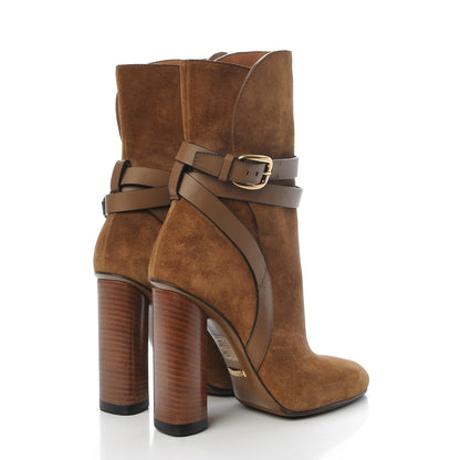Gucci Suede Abigail Ankle Boots 36.5 New Marron 4 of 11