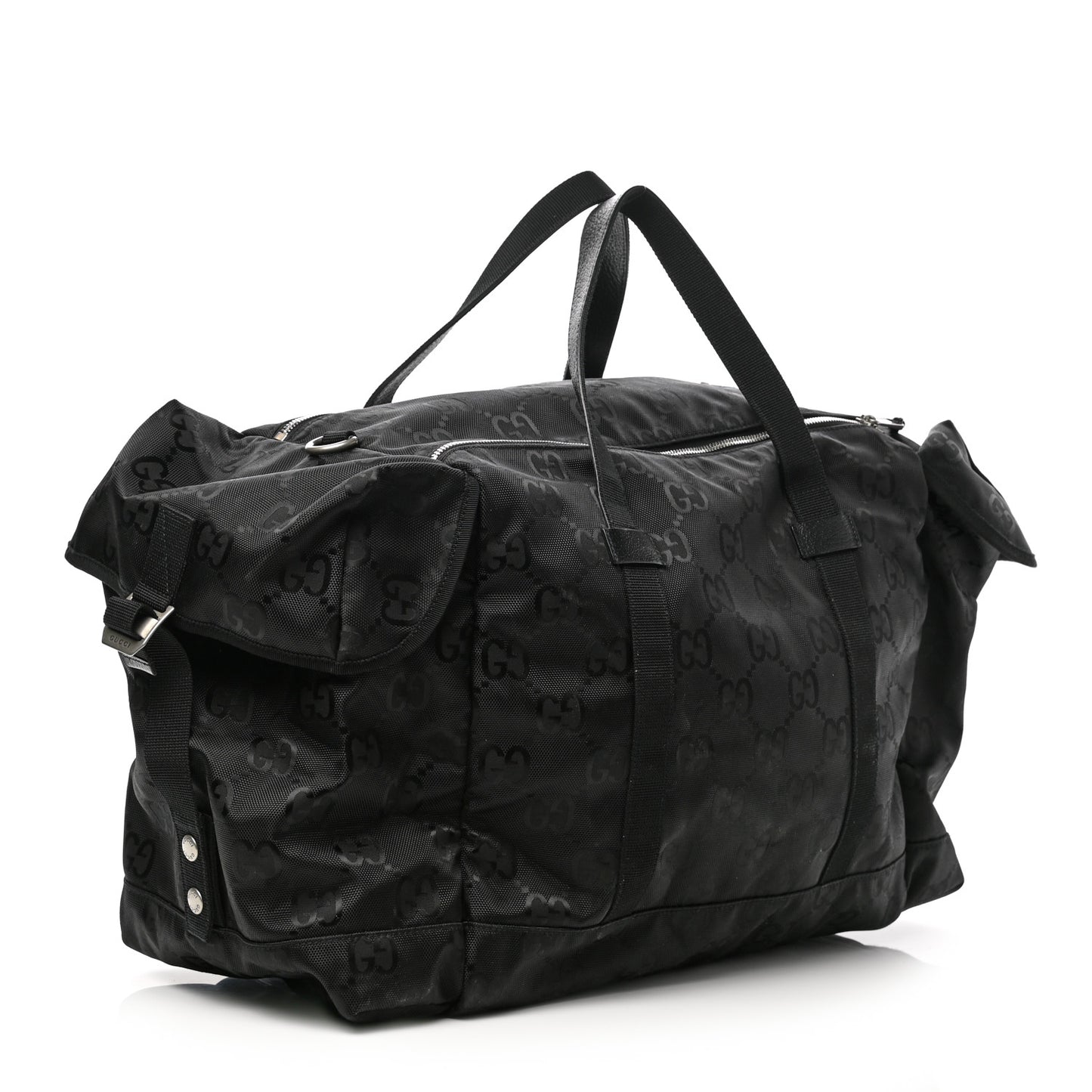 Econyl Nylon Monogram Off The Grid Duffle Bag Black