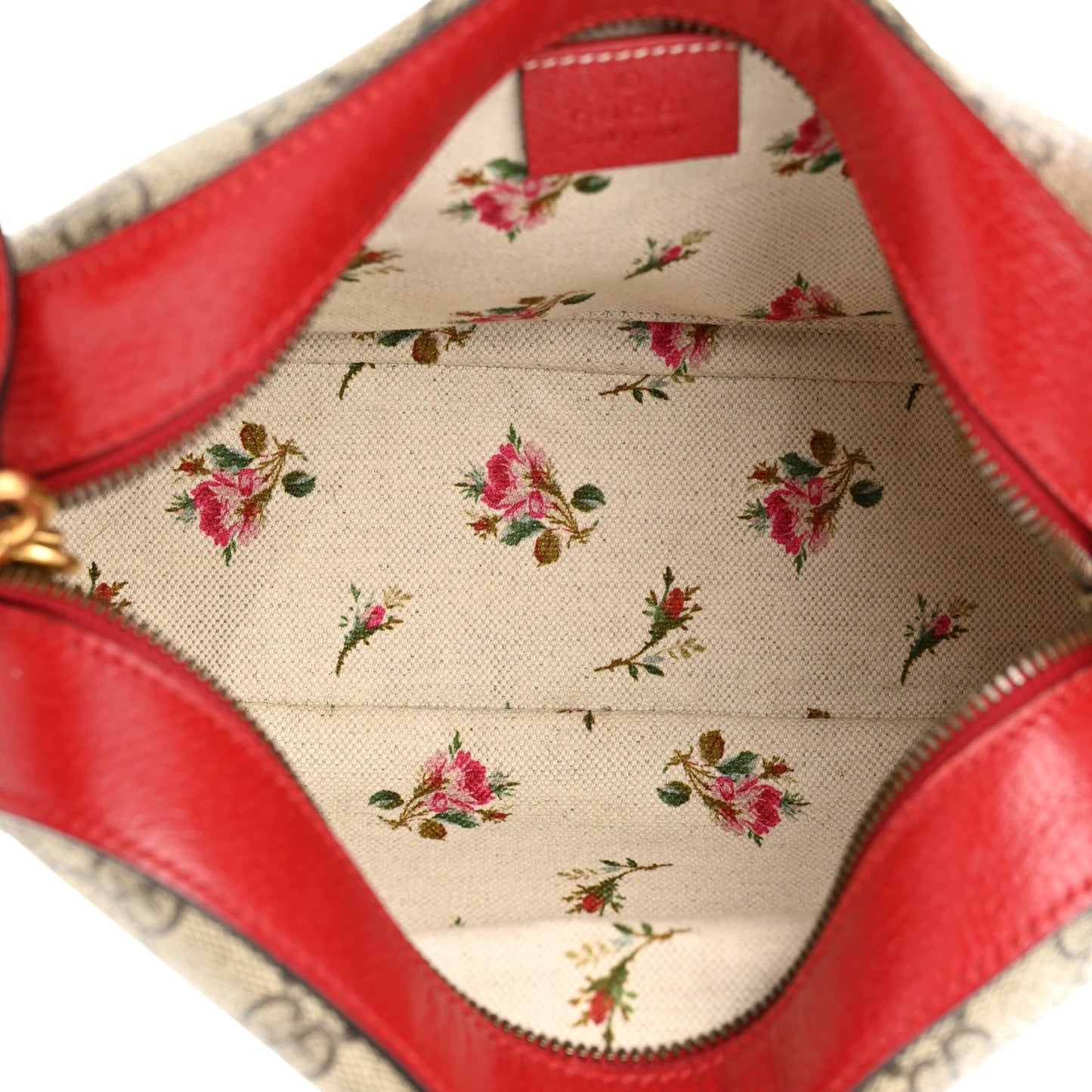 GG Supreme Monogram Web Neo Vintage Shoulder Bag Beige Red