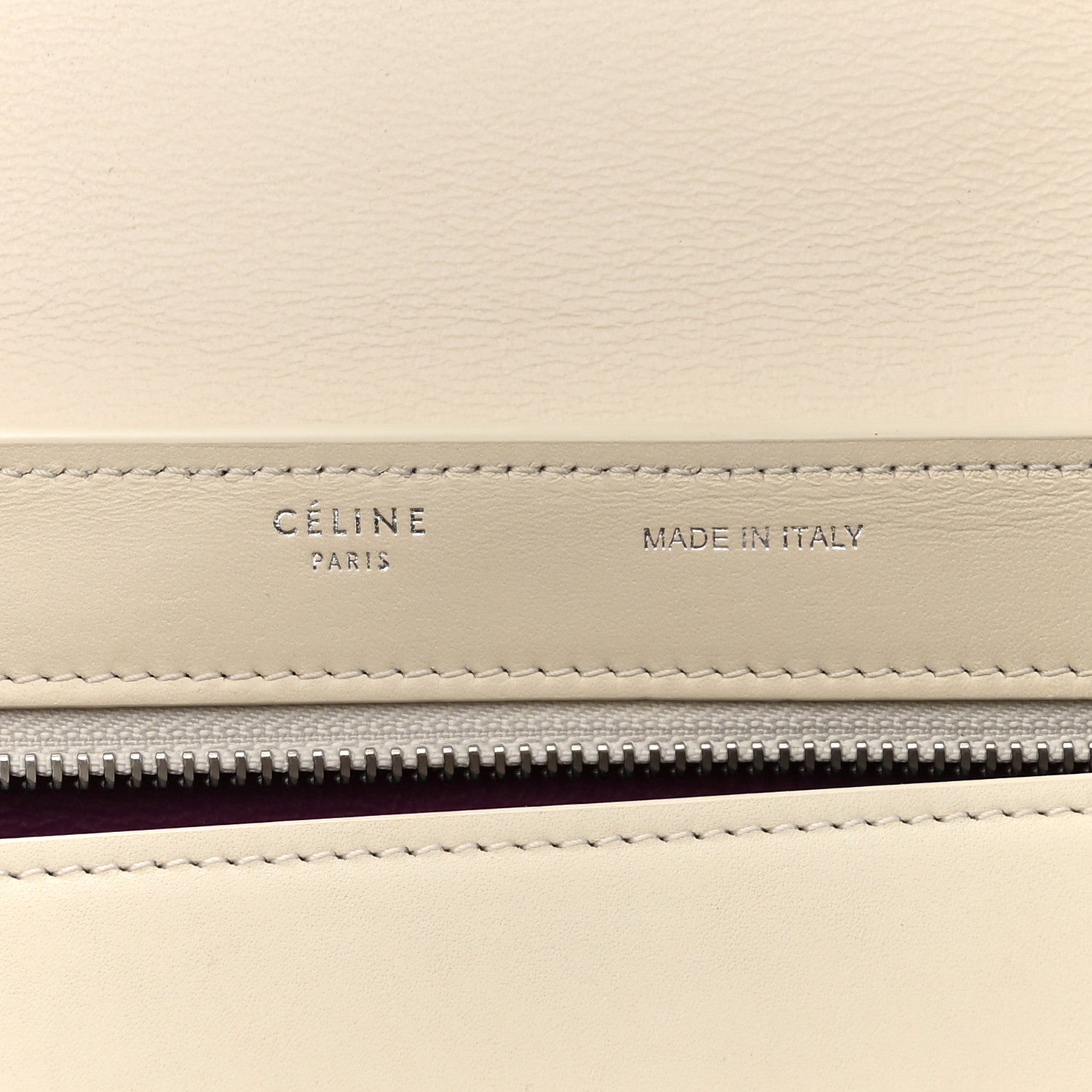 Celine Smooth Calfskin Small Trapeze White Magenta 6 of 13