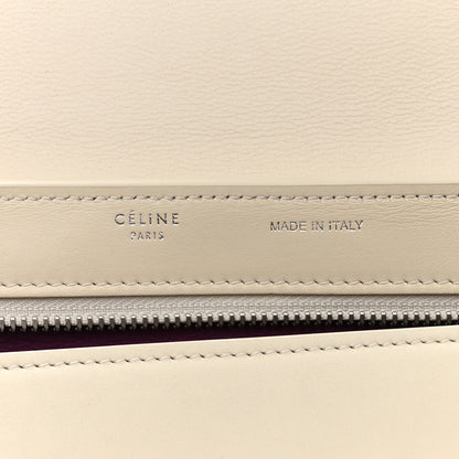 Celine Smooth Calfskin Small Trapeze White Magenta 6 of 13