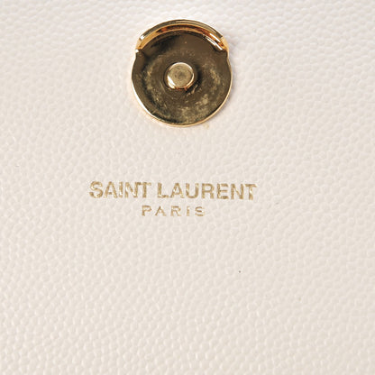 Saint Laurent Grain De Poudre Medium Classic Monogram Kate Satchel Porcellana 6 of 9
