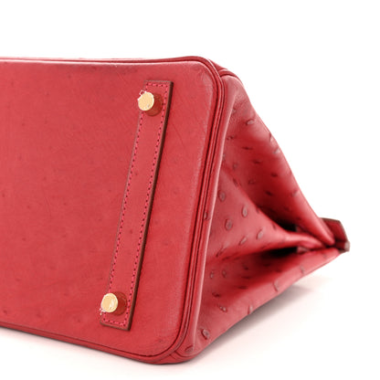 Hermes Ostrich Birkin 30 Rouge Vif 10 of 13