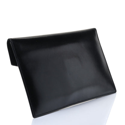Saint Laurent Smooth Shiny Calfskin Monogram Uptown Pouch Black 2 of 4