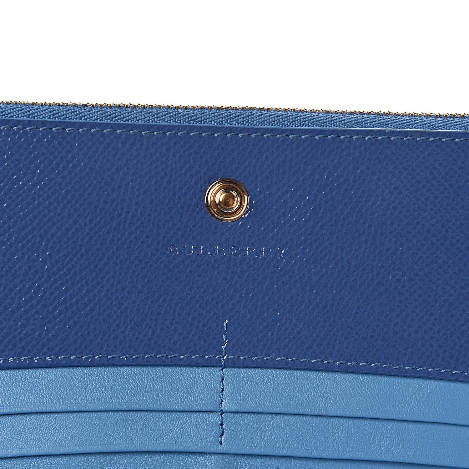 Burberry Patent Constantine Bi-Color Continental Wallet Steel Blue Azure Blue 7 of 7
