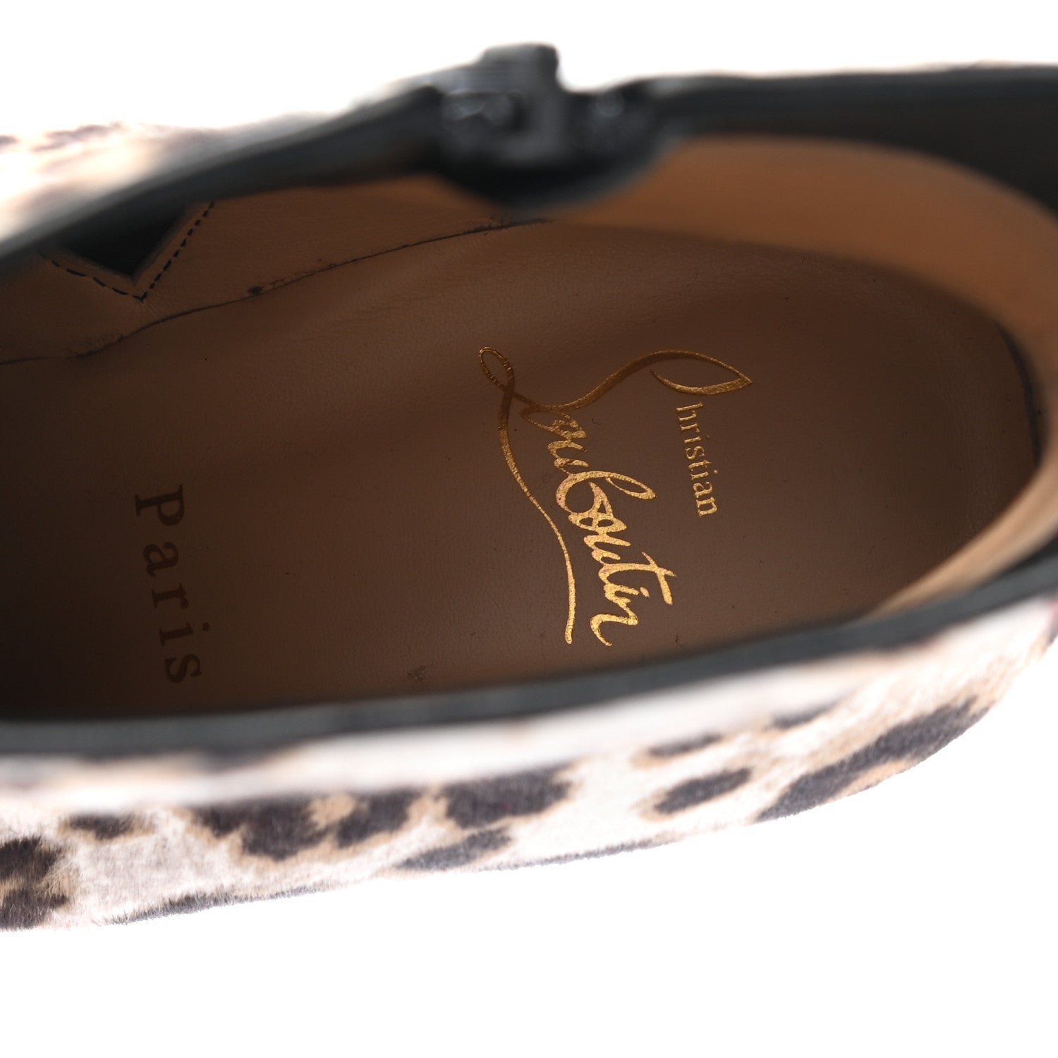 Christian Louboutin Pony Hair Leopard Turela 55 Ankle Boots 39 Black White 7 of 7
