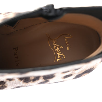 Christian Louboutin Pony Hair Leopard Turela 55 Ankle Boots 39 Black White 7 of 7