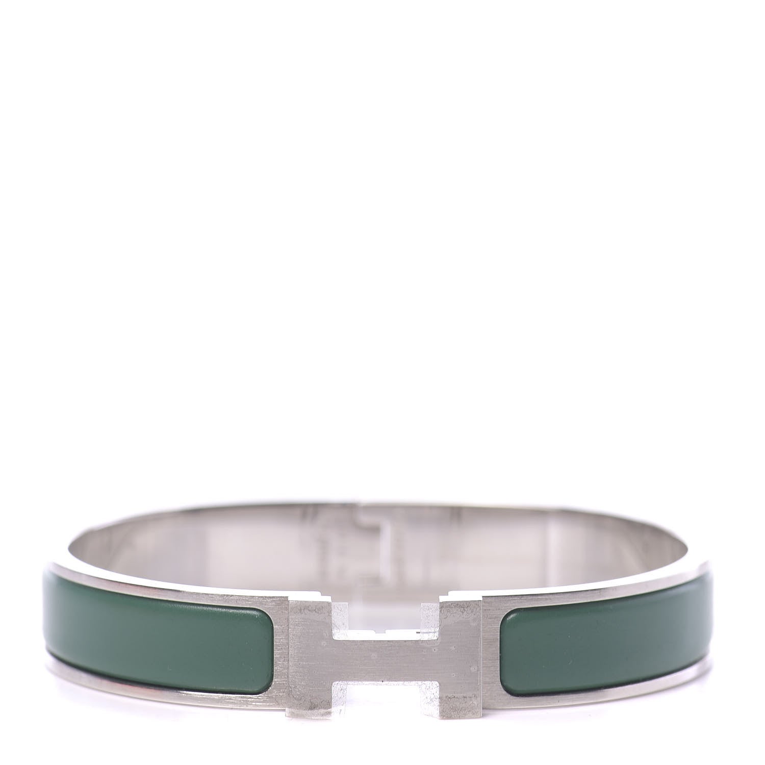 Hermes Matte Enamel Narrow Clic Clac HH Bracelet GM Menthe 1 of 5