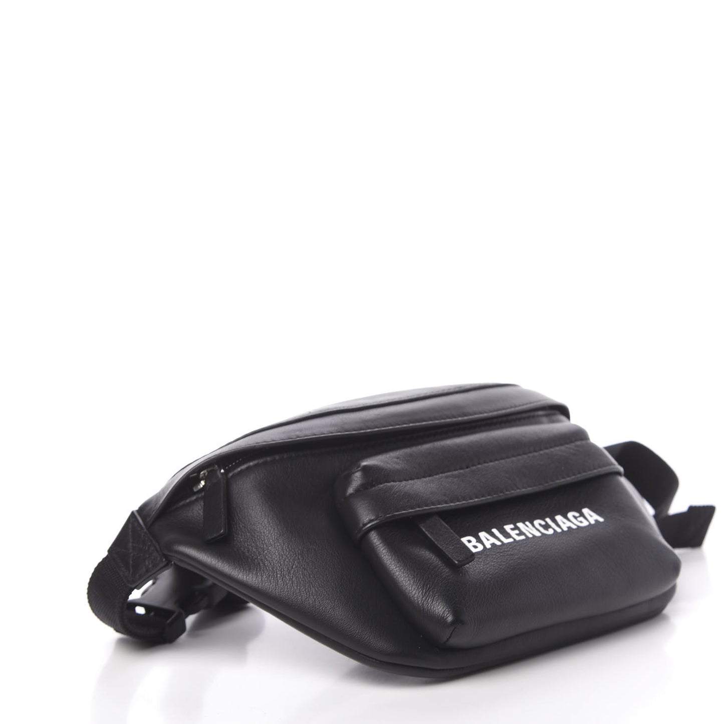 Smooth Calfskin Logo Everyday Beltpack XS Black White