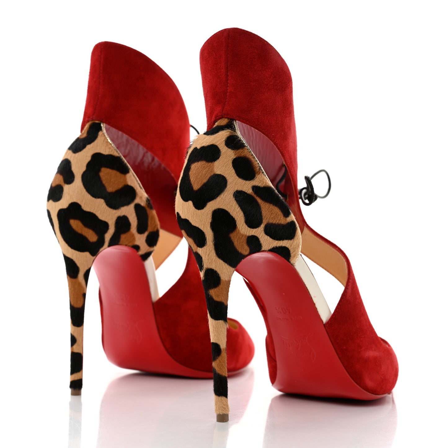 Veau Velours Pony Hair Ferme Rouge 100 Pumps 40.5 Rougissime