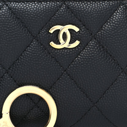 Chanel Caviar Quilted Key Holder Case Black 8 of 8