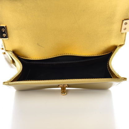 Chanel Metallic Patent Calfskin Quilted Small Boy Flap Gold 5 of 11