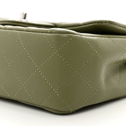 Chanel Lambskin Quilted Mini Rectangular Flap Green 10 of 10