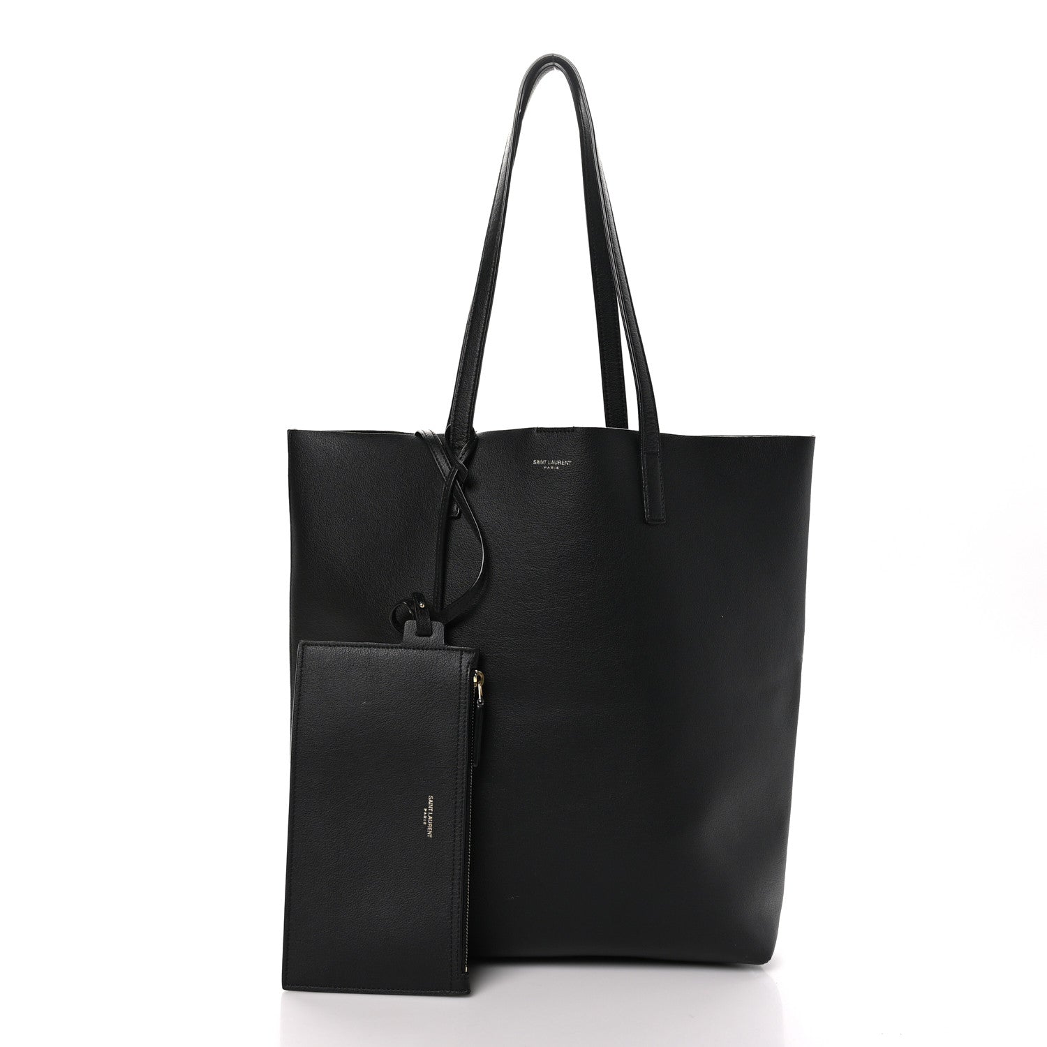 Saint Laurent Calfskin North-South Shopping Tote Black 3 of 13