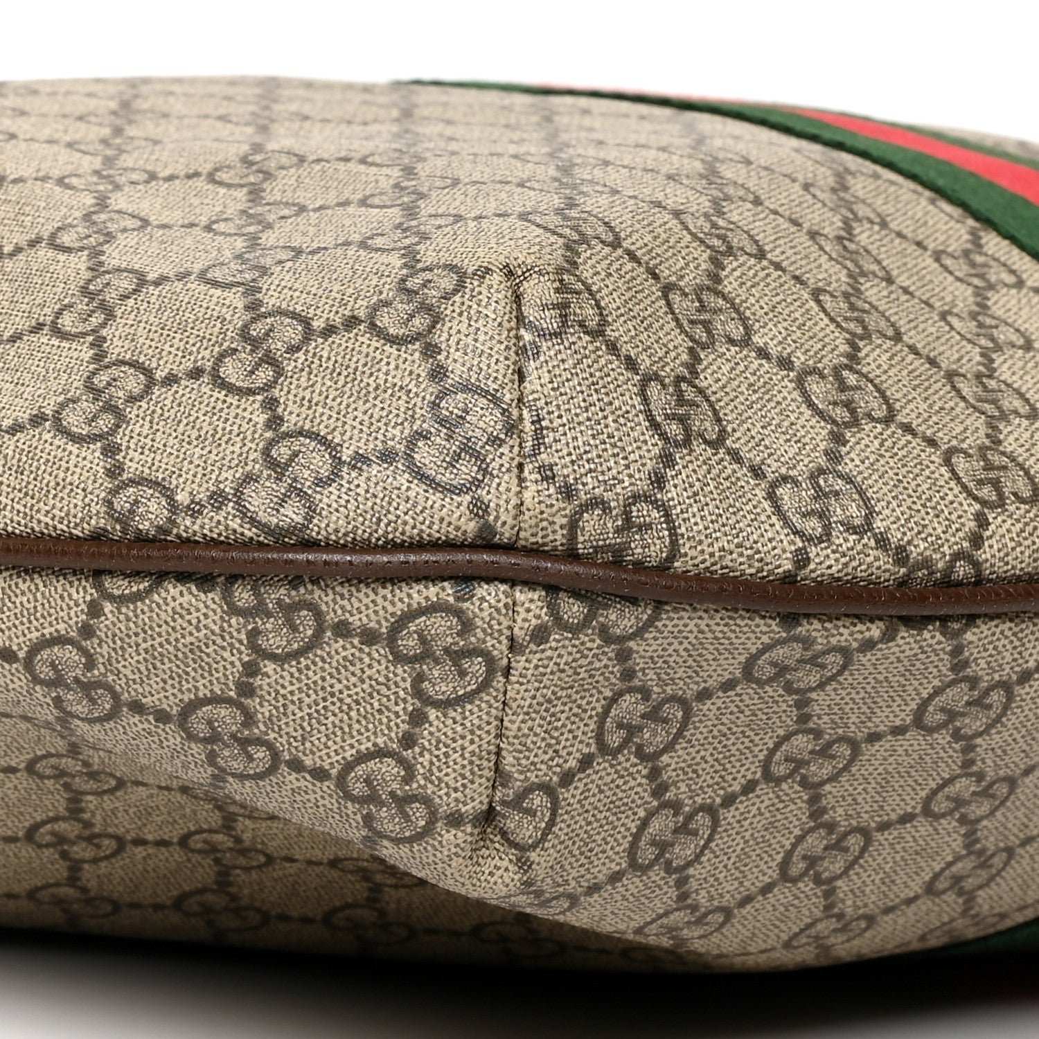 Gucci GG Supreme Monogram Web Ophidia Half Moon Hobo Brown 9 of 14