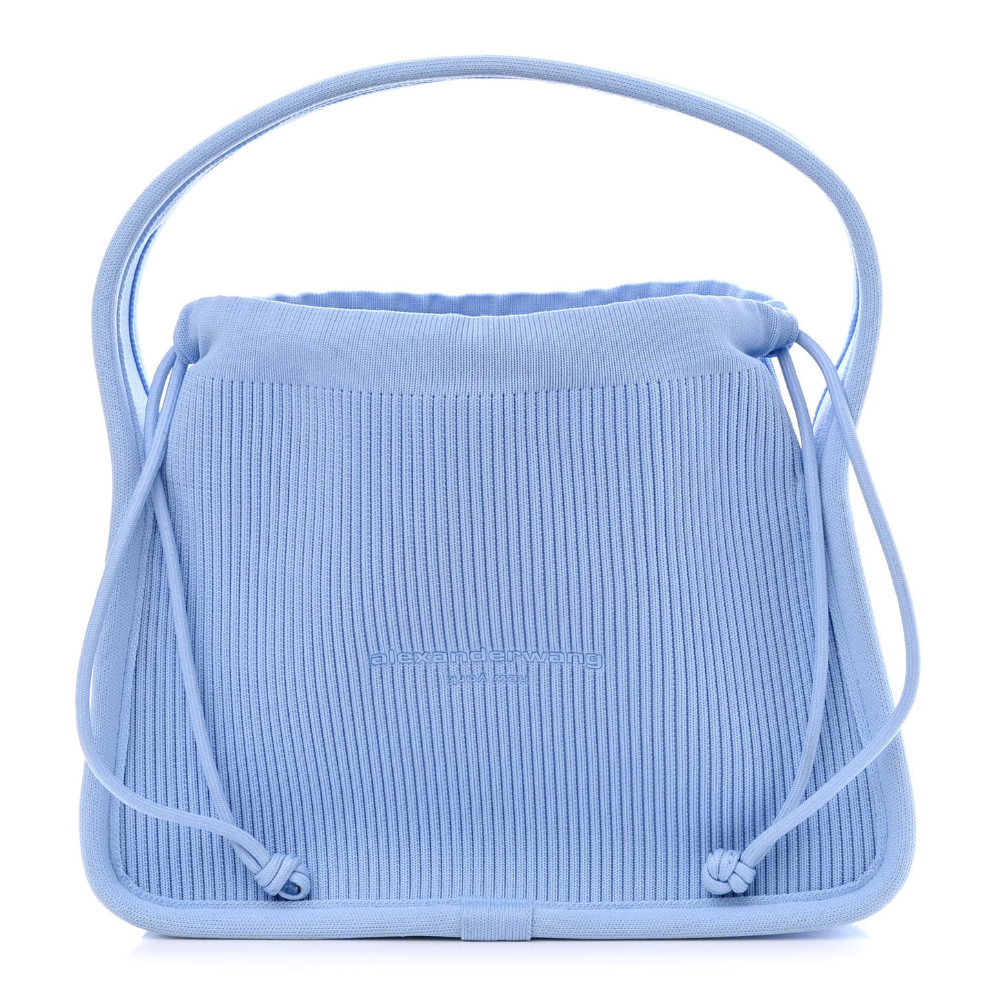 Ribbed Knit Small Ryan Bag Chambray Blue