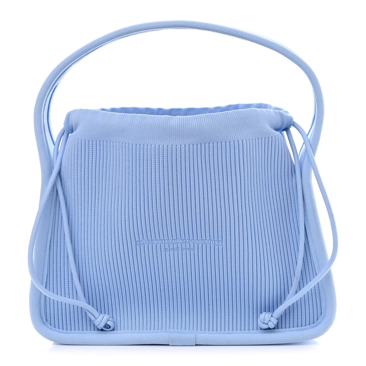 Alexander Wang Ribbed Knit Small Ryan Bag Chambray Blue 1 of 10