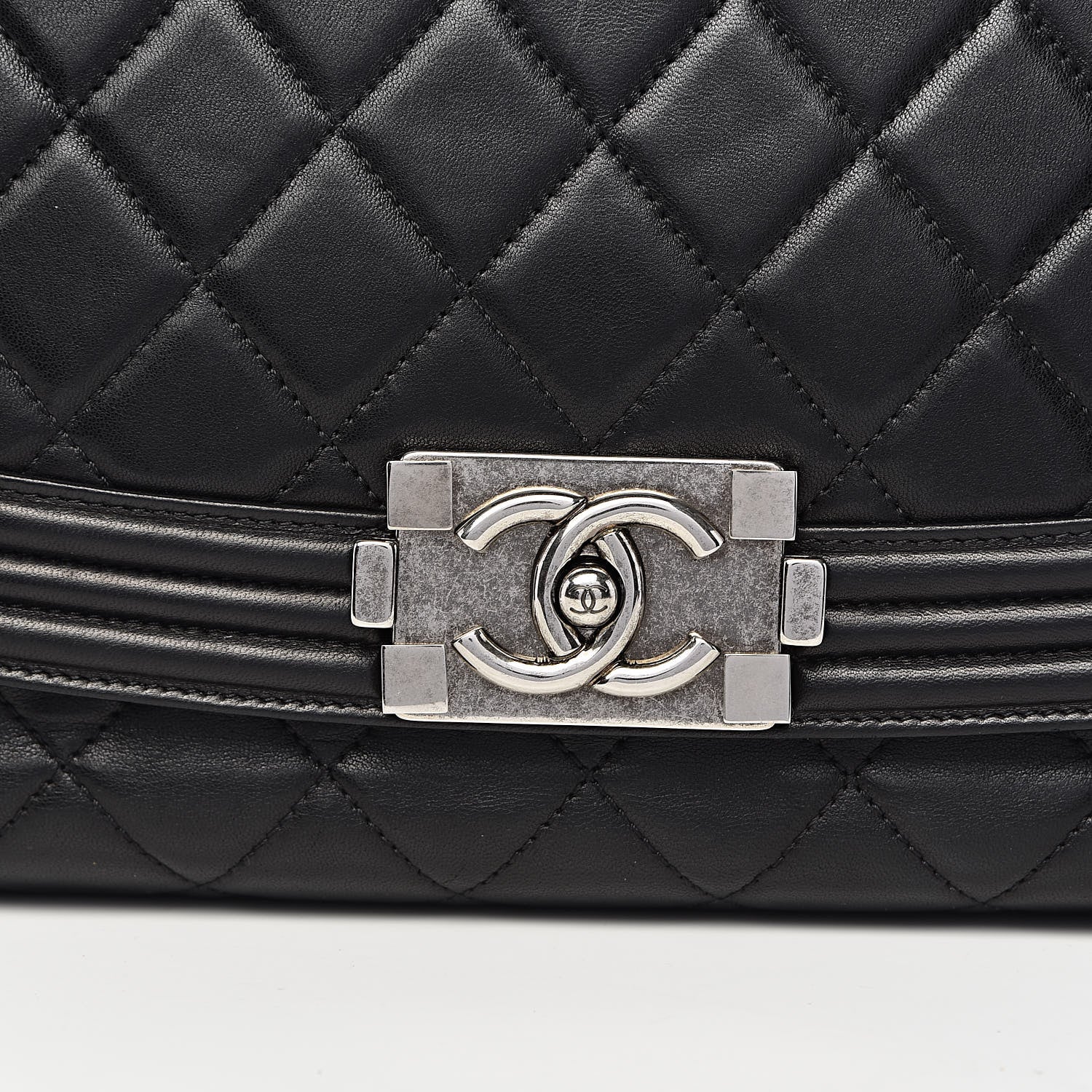 Chanel Lambskin Quilted Large Antik Boy Flap Black 15 of 15