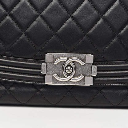 Chanel Lambskin Quilted Large Antik Boy Flap Black 15 of 15