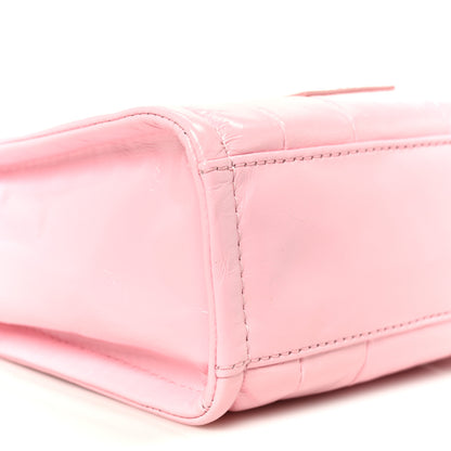Marc Jacobs Shiny Crinkled Calfskin Mini The Tote Bag Pink 9 of 10