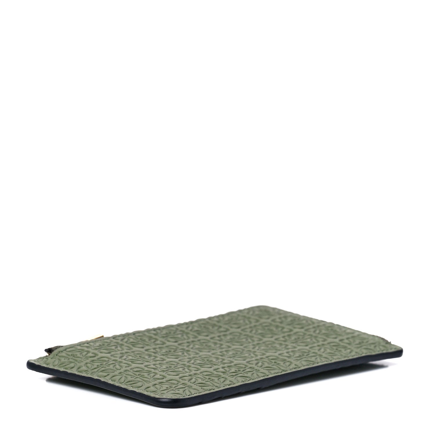 Loewe Calfskin Embossed Repeat Coin Card Holder Avocado Green 4 of 12