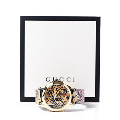 Gucci Stainless Steel Canvas 38mm Le Marche Des Merveilles Bengal Tiger Quartz Watch 7 of 7