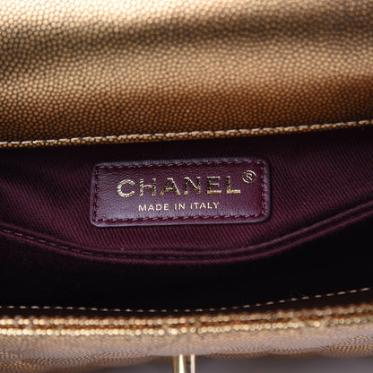 Chanel Metallic Caviar Quilted Mini Coco Handle Flap Gold 6 of 10