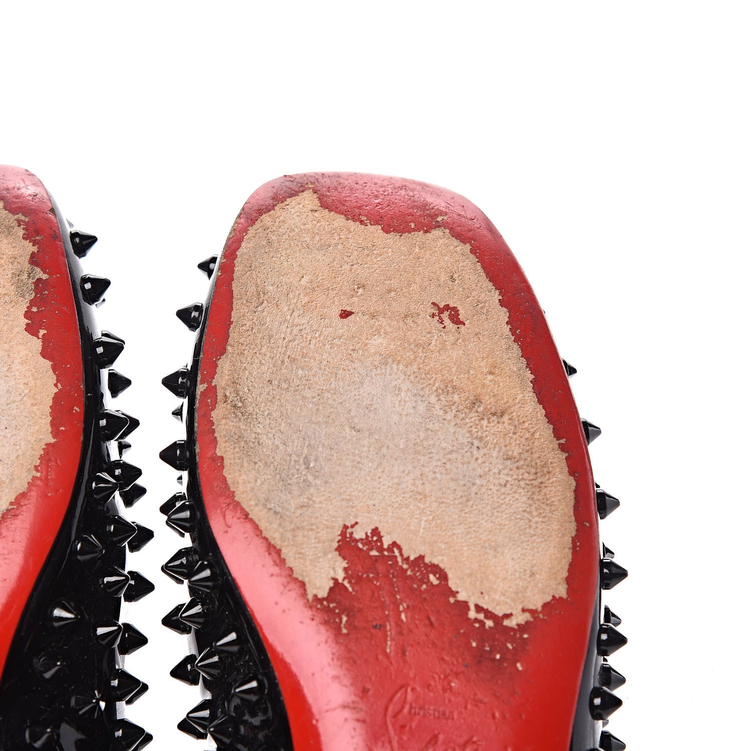 Christian Louboutin Patent Gozul Spikes Flats 37 Black 16 of 19