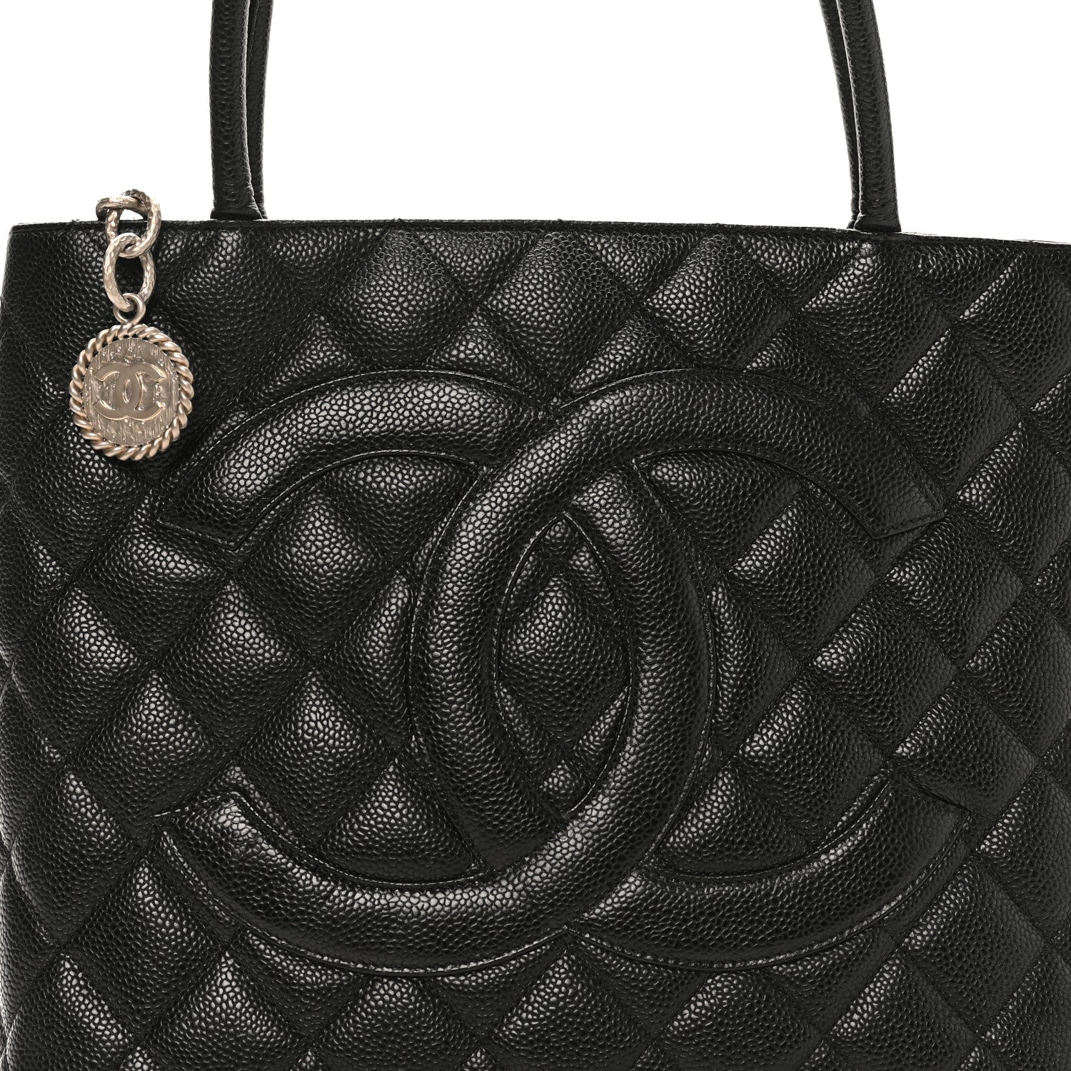 Chanel Caviar Quilted Medallion Tote Black 7 of 9