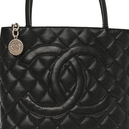 Chanel Caviar Quilted Medallion Tote Black 7 of 9