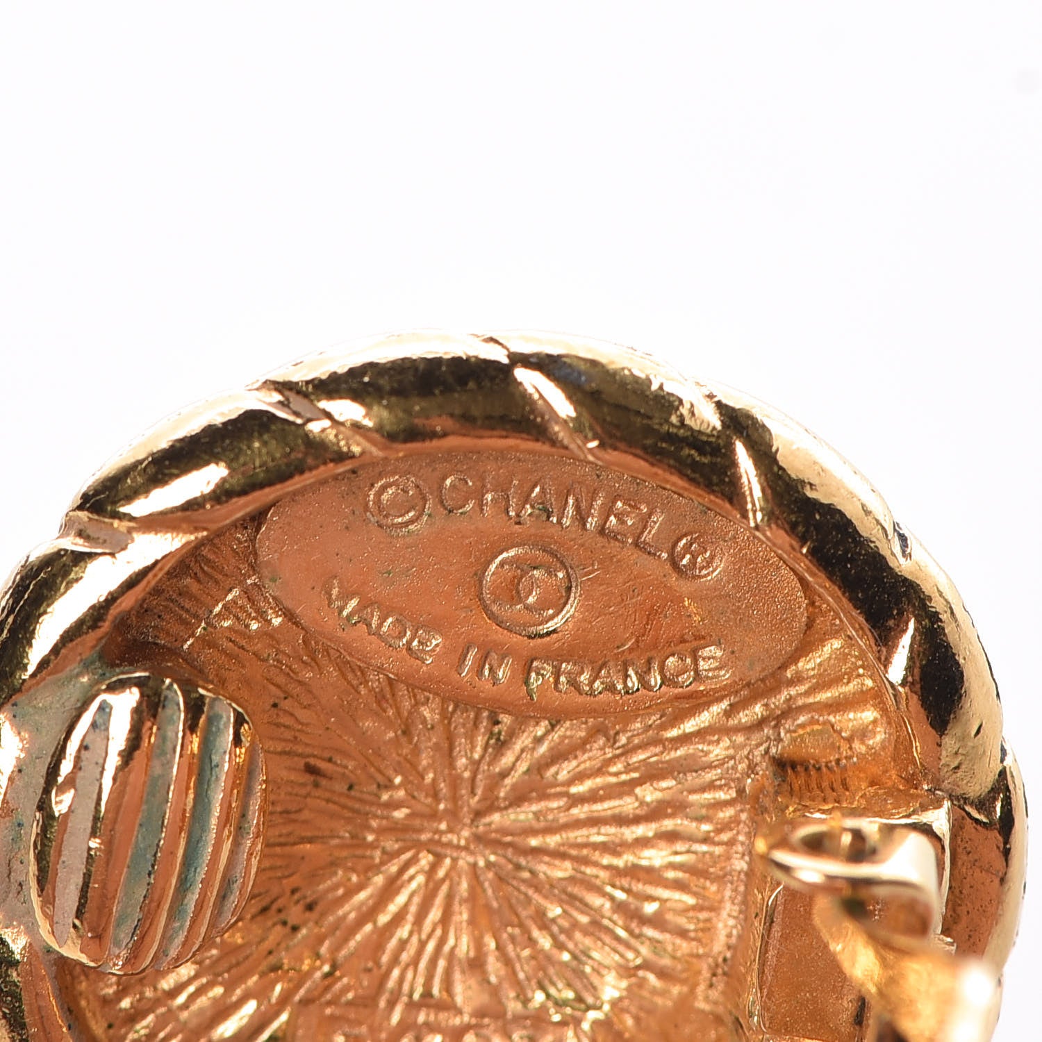 Chanel Round CC Clip On Earrings Gold 3 of 5