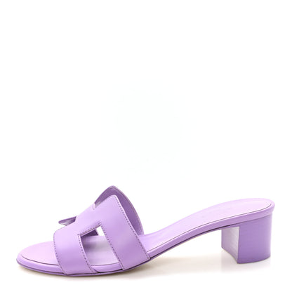 Hermes Calfskin Oasis Sandals 36.5 Violet 1 of 10