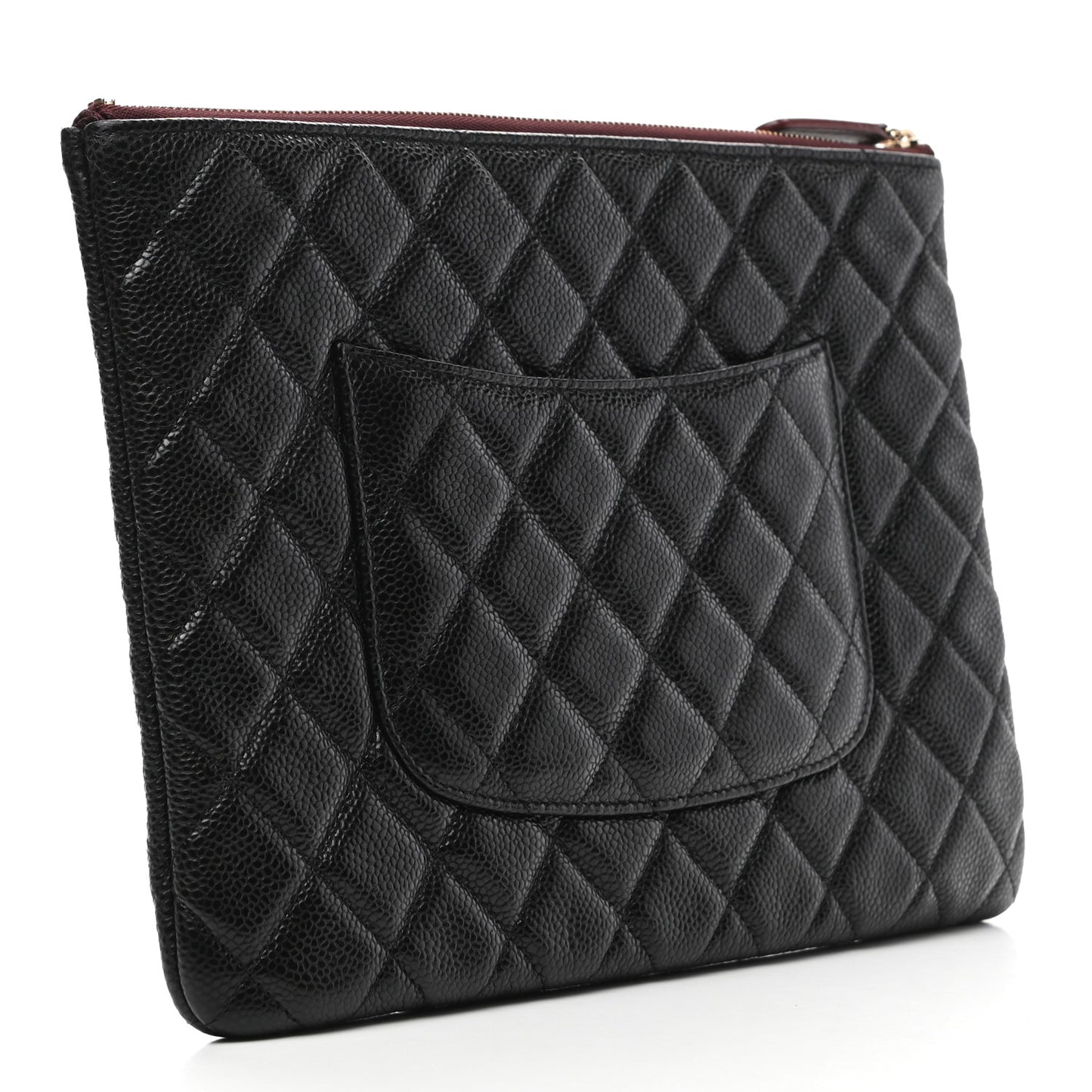 Caviar Quilted Medium Cosmetic Case Black