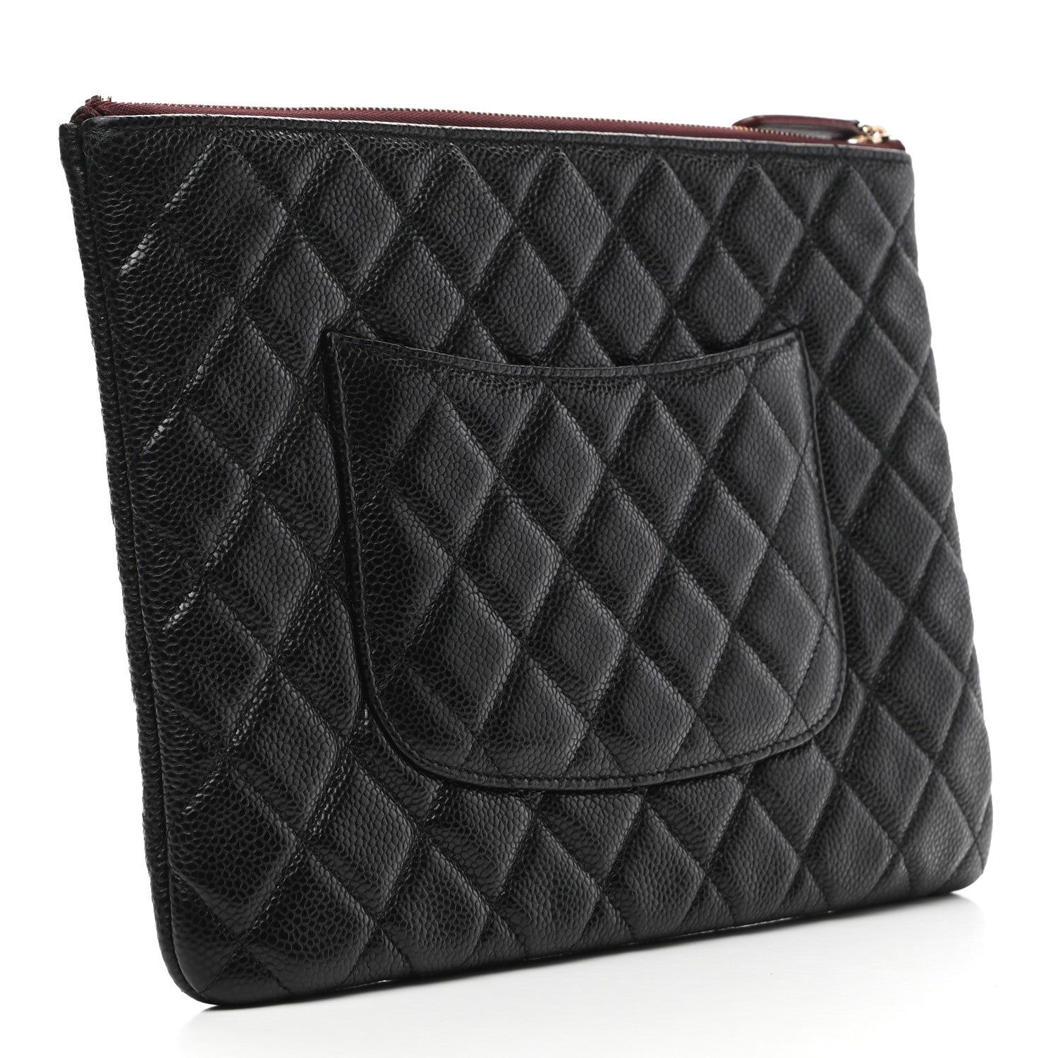 Chanel Caviar Quilted Medium Cosmetic Case Black 3 of 7