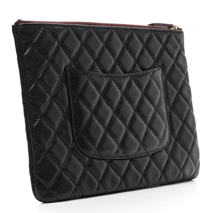Chanel Caviar Quilted Medium Cosmetic Case Black 3 of 7