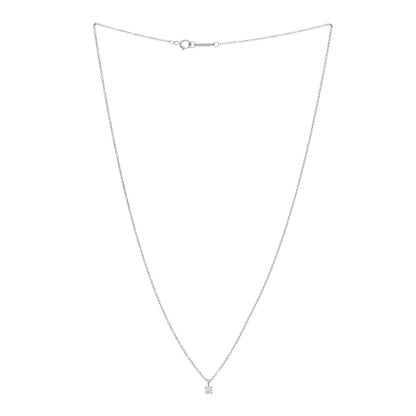 Tiffany Platinum Diamond .12ct Solitaire Pendant Necklace 3 of 6