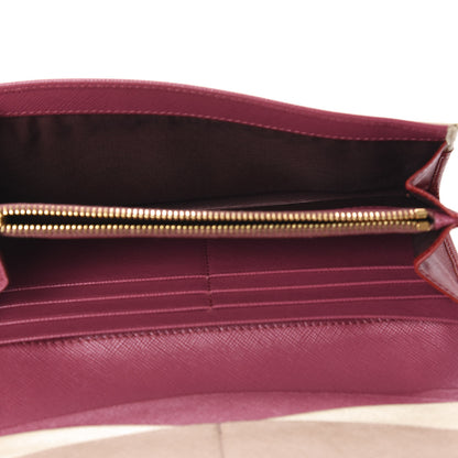 Prada Saffiano Multicolor Continental Flap Wallet Fuoco Bruyere 5 of 14