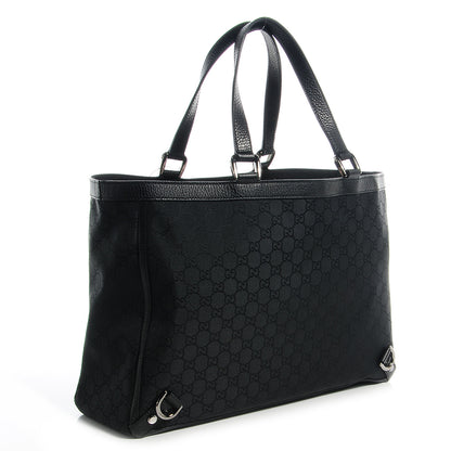 Gucci Nylon Monogram Large Abbey Tote Black 3 of 7