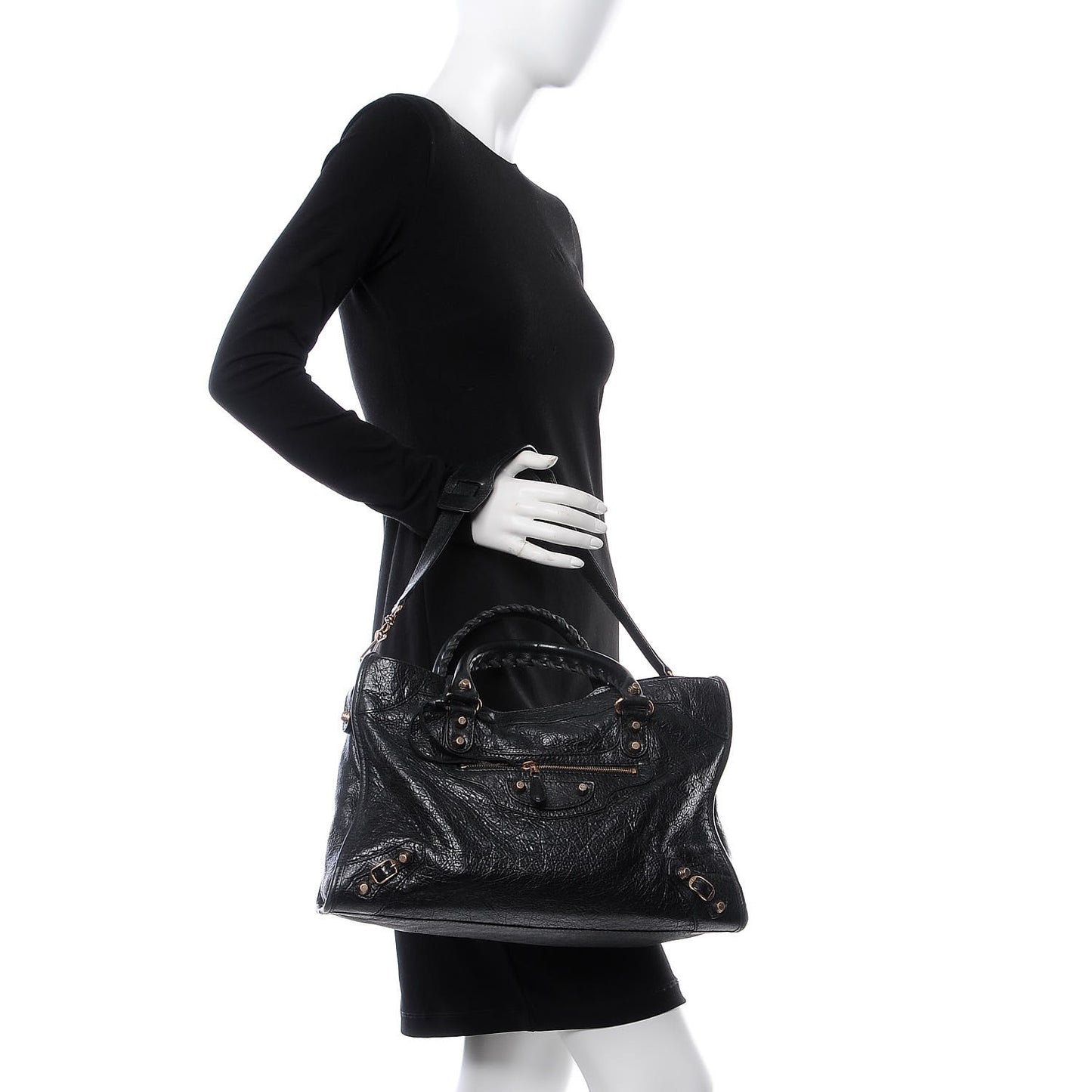 Agneau Giant 12 Rose Gold Hardware City Black