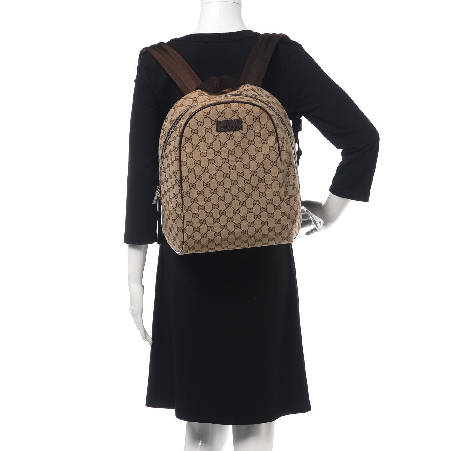 Gucci Monogram Travel Backpack Dark Brown 2 of 9