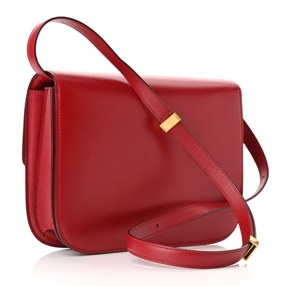 Celine Box Calfskin Medium Classic Box Flap Bag Red 3 of 10