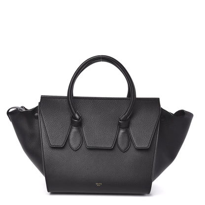 Celine Crisped Calfskin Small Tie Knot Tote Black 1 of 9