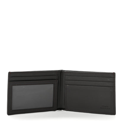Fendi Vitello King Grace Light Logo Embossed Bifold Wallet Cuoio Ebano 5 of 9