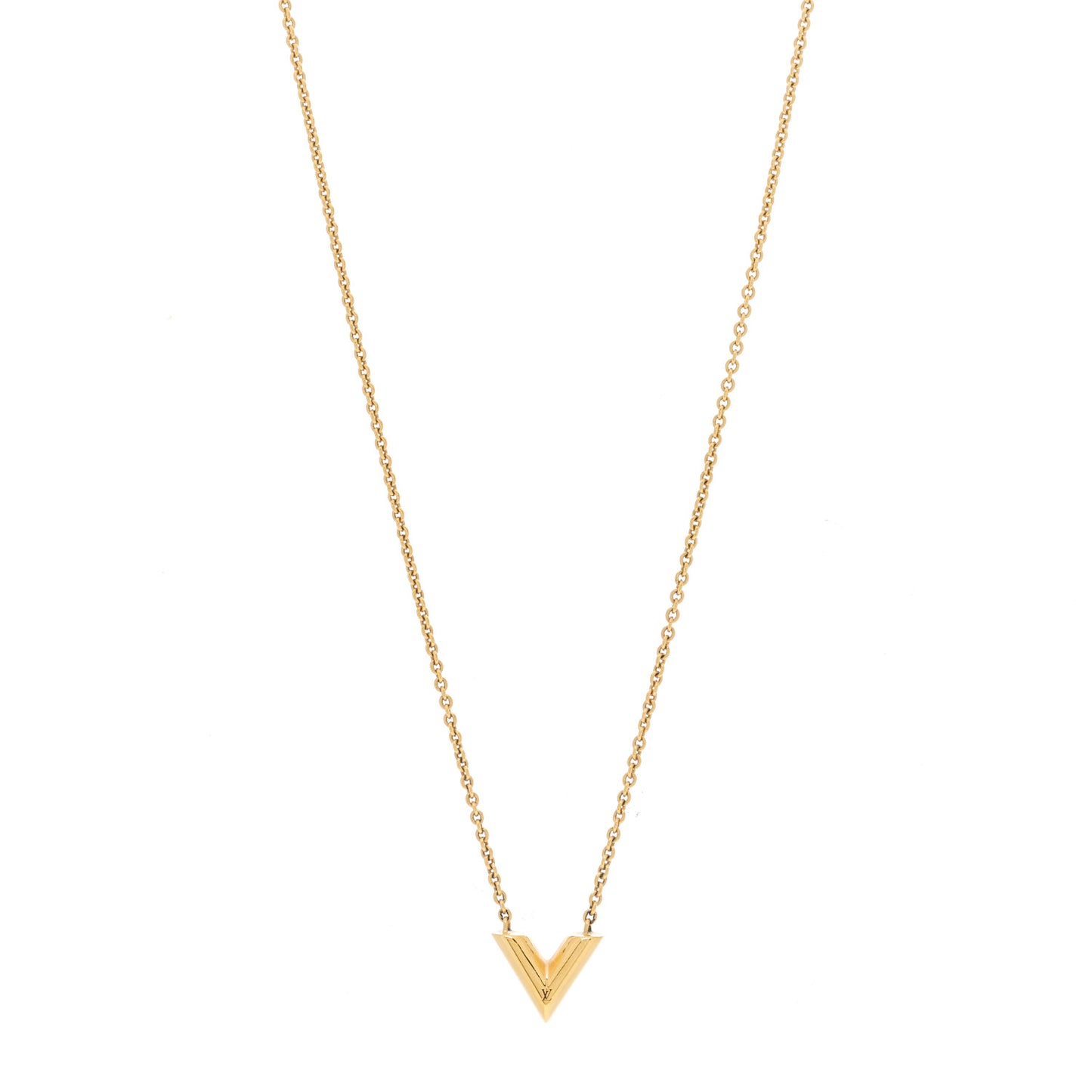 Brass Essential V Necklace Gold