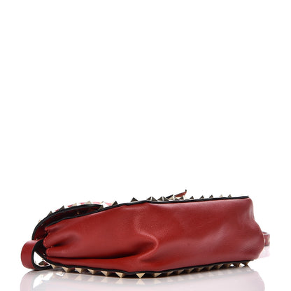 Valentino Garavani Vitello Mini Rockstud Flap Saddle Crossbody Bag Rosso Valentino 4 of 8